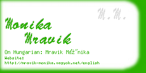 monika mravik business card